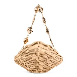 Tommy Bahama Tan Woven Clutch Handbag